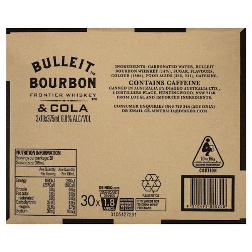Picture of Bulleit & Cola 6% 375ml