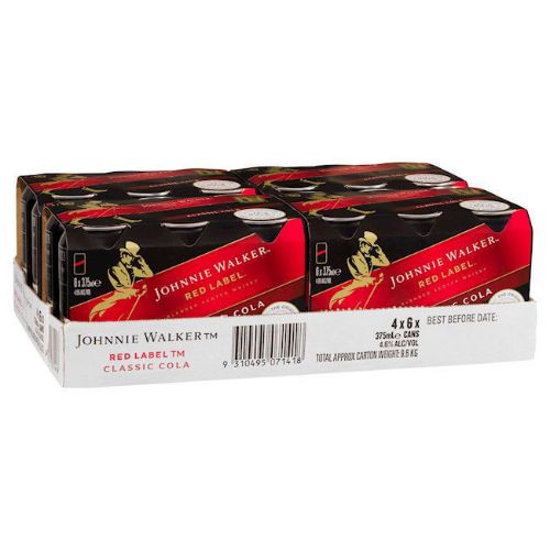 Picture of Johnnie Walker Red & Cola 4.6% Cans 375ml