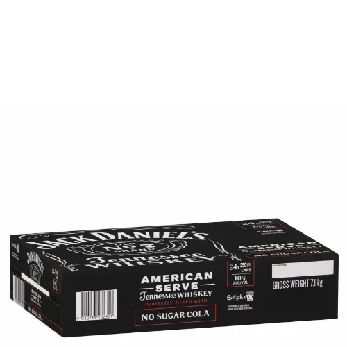 Picture of Jack Daniels American & No Sugar Cola 250ml